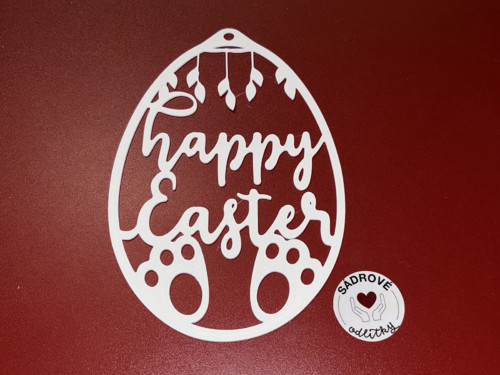 Okenní ozdoba – Happy Easter s tlapkami — foto 1
