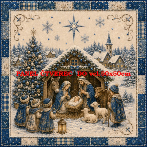 Bavlněný panel 15x15 cm - skladem