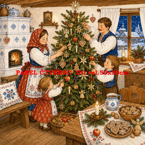 Bavlněný panel 15x15 cm - skladem