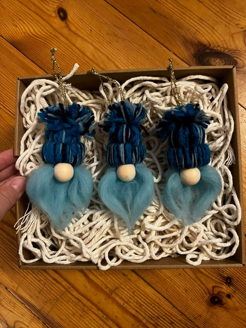 Macrame vánoční skřítek set 3 ks