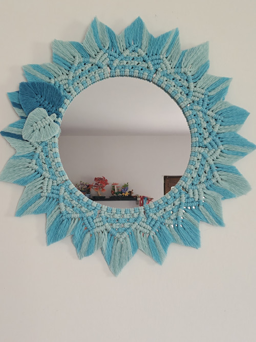 Macramé zrcadlo — foto 1