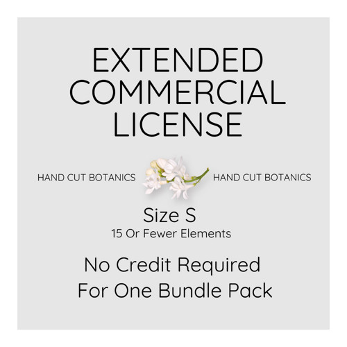 Komerční Licence Velikost S | pro 1 balíček