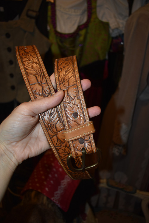 Masivní kožený opasek Made in Texas