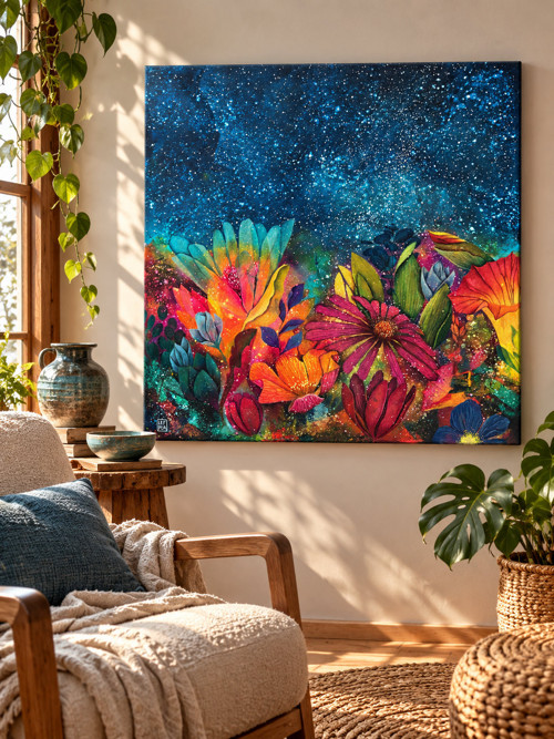 Noční esence / originální obraz - 50x50cm