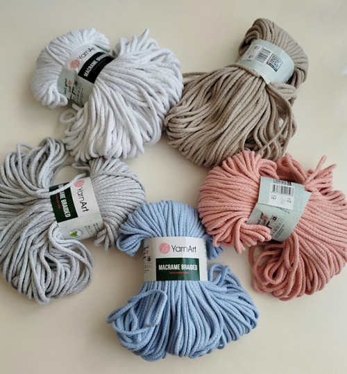 Šňůry Macrame Braided mix 5 ks (5m)