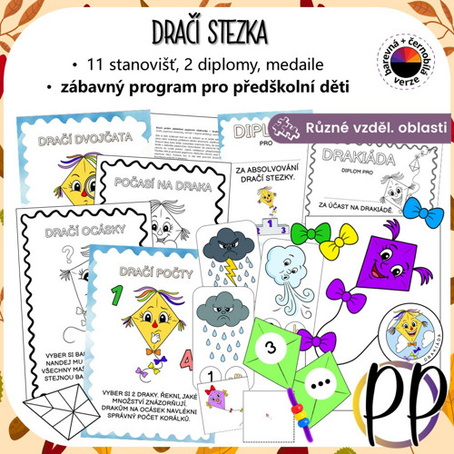 Dračí stezka s úkoly pro děti (PDF)