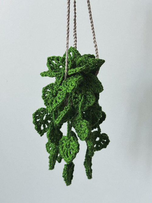 Háčkovaná kytička Monstera