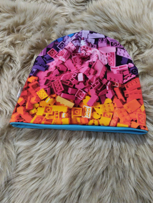 Dvouvrstvá čepice lego kostky (vel. L)