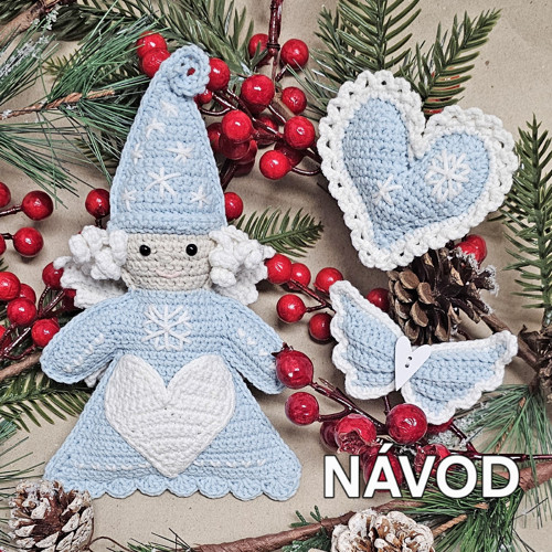 Návod na andílka + srdíčko + křídla