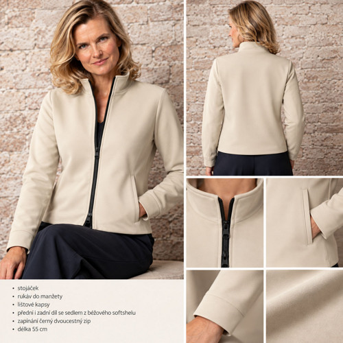 Softshellový kabátek/bunda - Creamy - Vel. 38