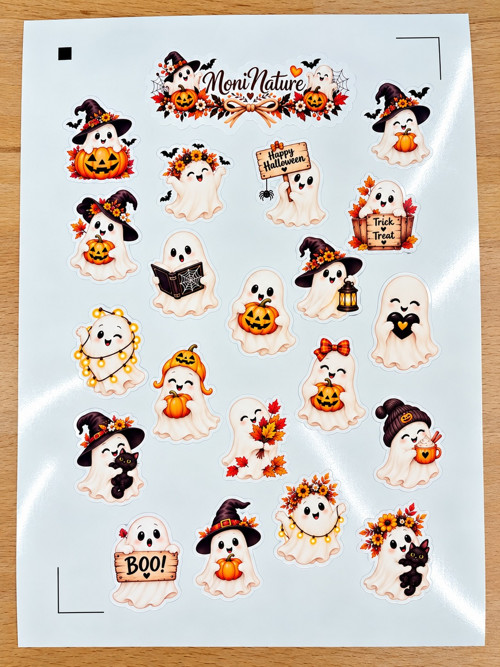 Halloweenské samolepky – Roztomilí duchové