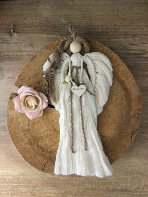 Macramé andělka v boho stylu - MAMINCE.