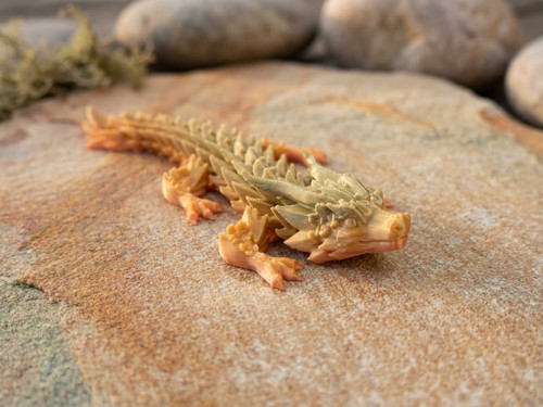 Jemný dráček s květy - 13cm - 3D tisk