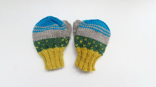 Palčiaky pre deti - pásiky (100% merino)1,5-2,5 r.