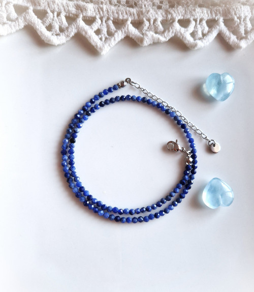Sodalit*dark blue*broušený*náhrdelník