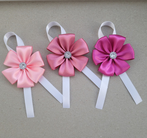 3x střední kanzashi - kotiliony - taneční SKLADEM