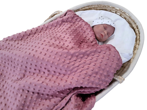 Dětská deka Minky - Starorůžová