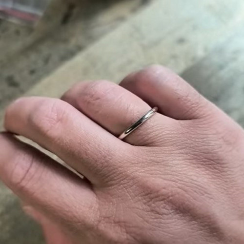 Stříbrný prsten kroužek (2 mm)