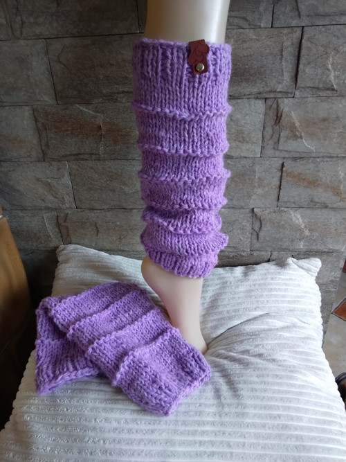 Originální ručně pletené návleky na nohy