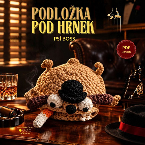 Návod – Háčkovaná podložka Psí Boss (PDF)