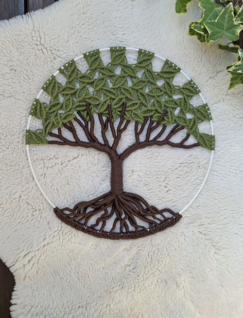 Strom života macramé - průměr kruhu 30cm