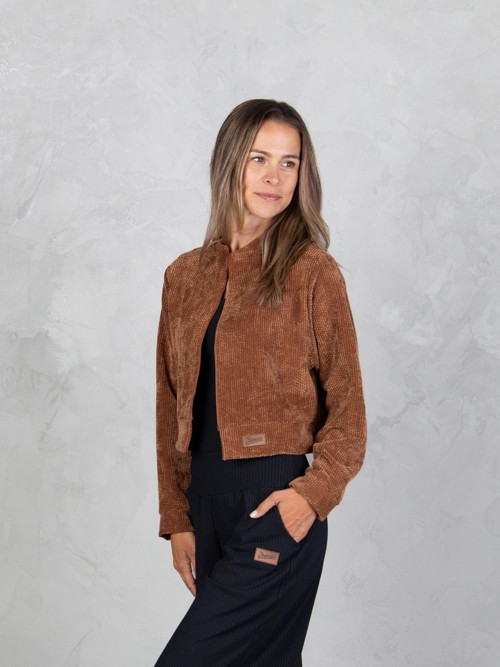 Drexiss croptop manšestrová bunda ELORA BROWN