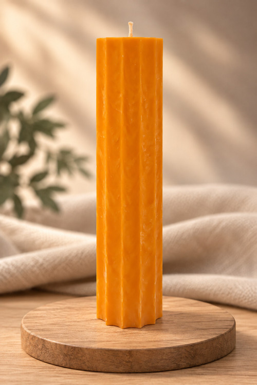Čakrová svíčka vysoká – 2. čakra, oranžová