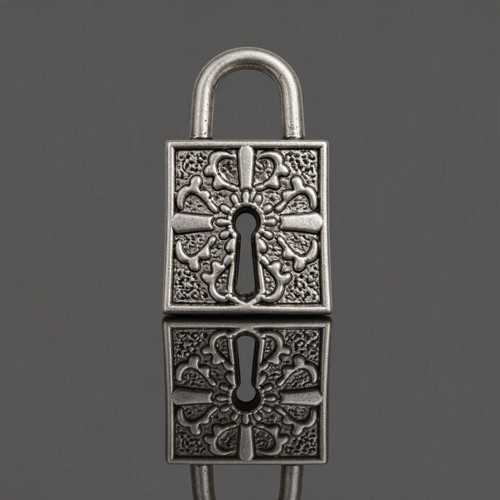 2x Oboustranný přívěsek visací zámek 27x17mm