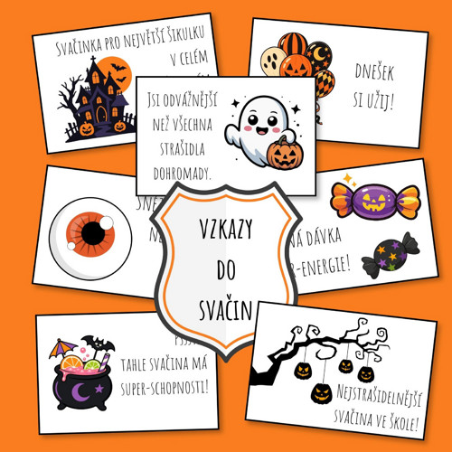 HALLOWEENSKÉ VZKAZY DO SVAČINY - pdf k tisku