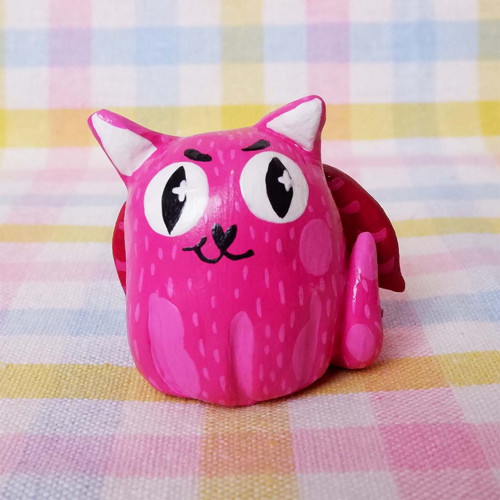 Keramická figurka kočky - Ďáblík