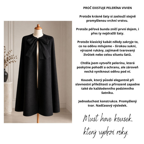 Vlněná pelerína na zakázku | Elegantní kabát