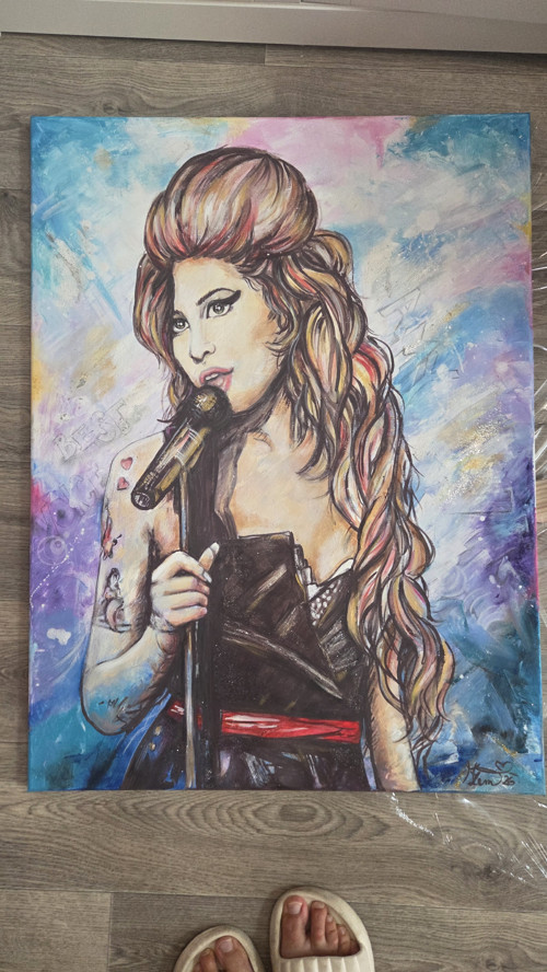 Best voice. (Amy). Akryl na plátně.