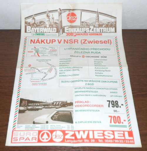 Informační cenový LETÁK • Nákup v NSR, Zwiesel