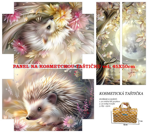 Panel na taštičku kočárkovina - skladem