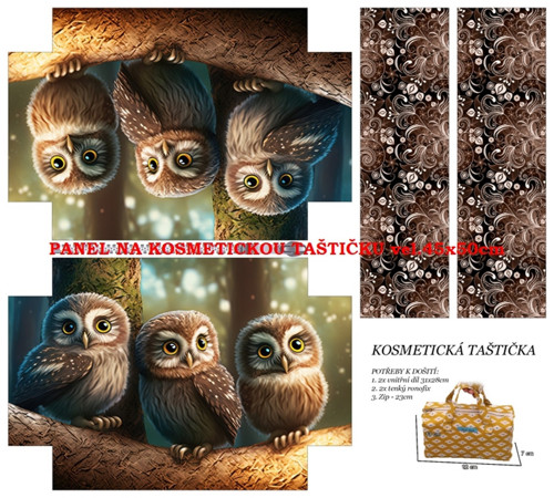 Panel na taštičku kočárkovina - skladem