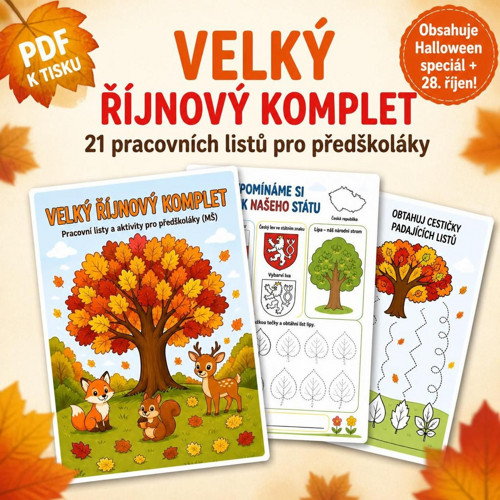 Velký soubor aktivit a pracovních listů - říjen
