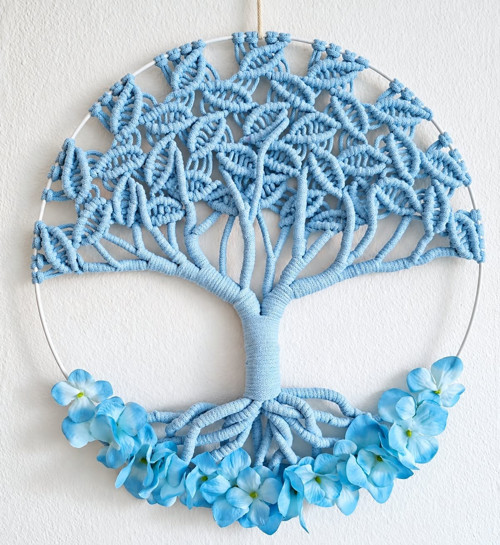 Strom života macramé - průměr kruhu 40cm