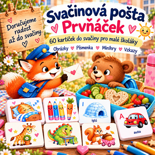 Prvňáček | kartičky do svačiny | 5–7 let