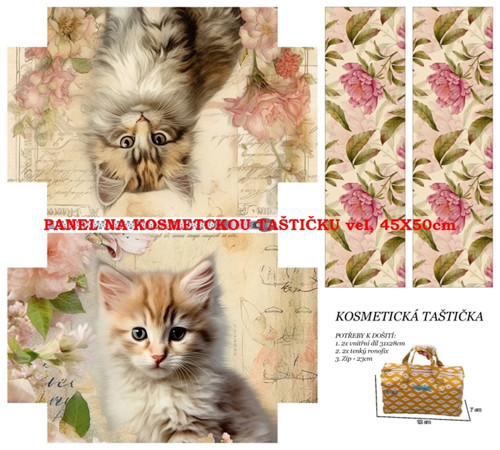 Panel na taštičku kočárkovina - skladem