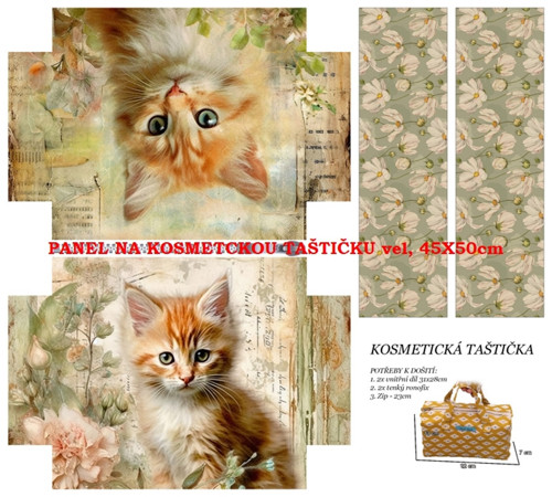 Panel na taštičku kočárkovina - skladem