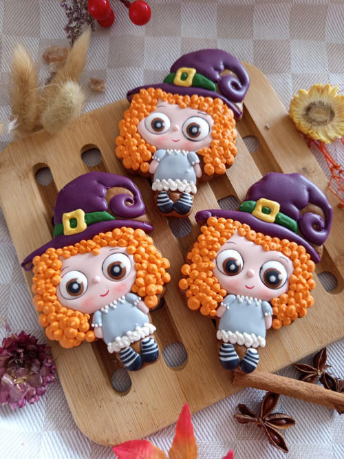Halloweenský perníček čarodějka