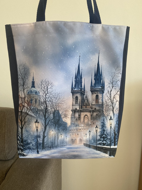 Nepromok.taška přes rameno - Zimní Praha