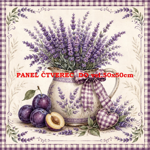 Bavlněný panel 10x10 cm - skladem
