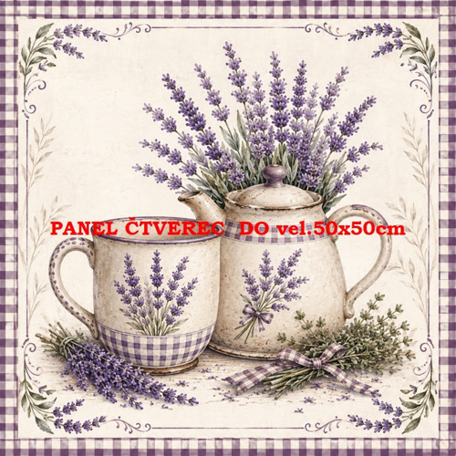 Bavlněný panel 10x10 cm - skladem