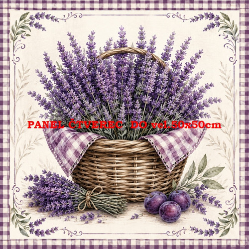 Bavlněný panel 10x10 cm - skladem