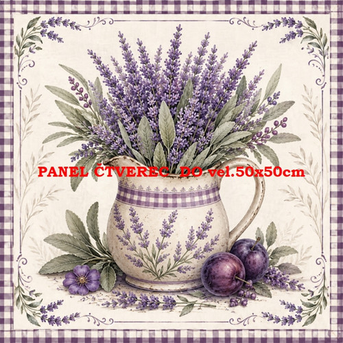 Bavlněný panel 10x10 cm - skladem