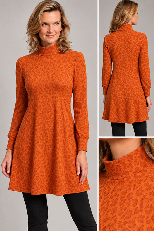 Svetřík/tunika - Wild orange - Vel. 44