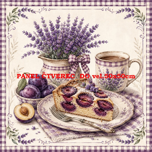 Bavlněný panel 10x10 cm - skladem — foto 1
