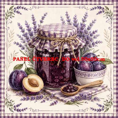 Bavlněný panel 10x10 cm - skladem