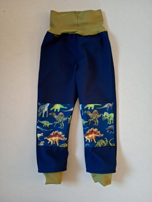 Zimní softshellové kalhoty DInosauři 98